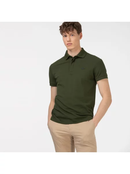 Поло Lacoste зеленое