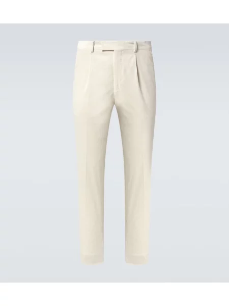 Pantaloni Zegna de catifea cord bej