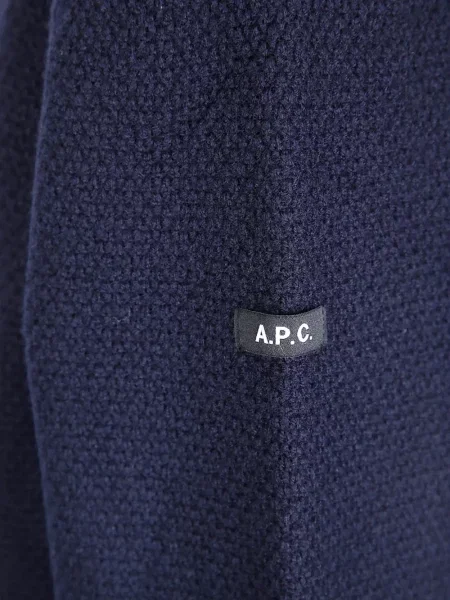 Pulover A.p.c. de lână cu decolteu rotund albastru