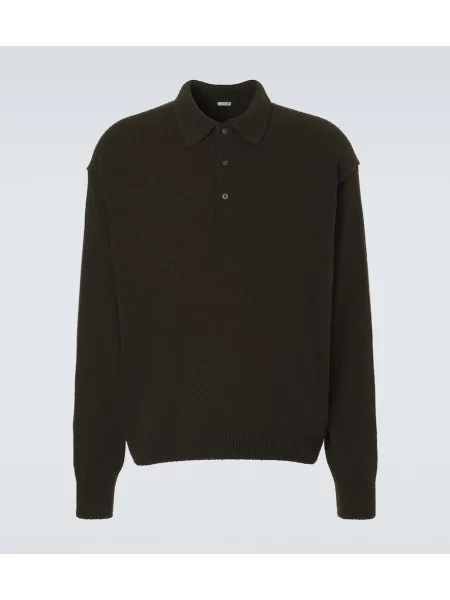 Tricou polo A.presse de mătase verde