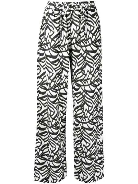 Pantaloni Bambah cu imagine cu imprimeu geometric negru