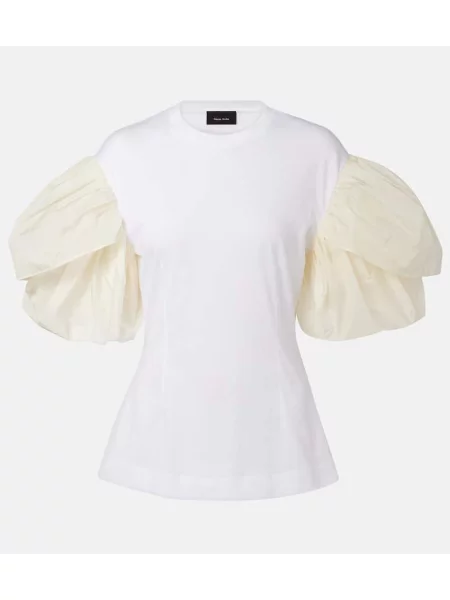 Tricou Simone Rocha din jerseu alb