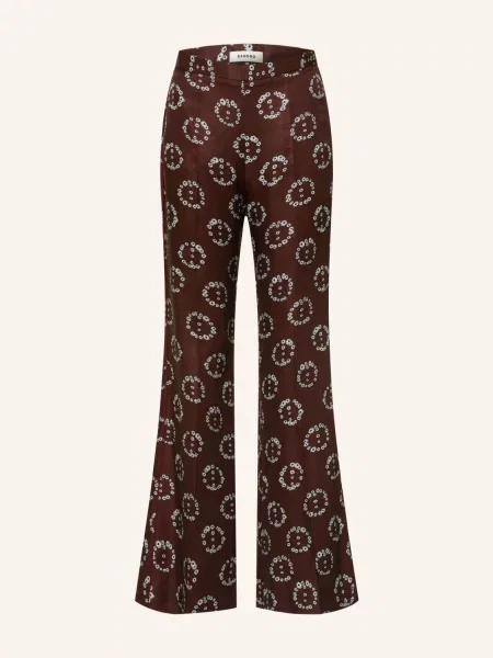 Sandro Spodnie Bootcut braun białe