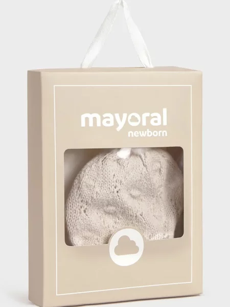 Mayoral Newborn шапка beanie дитяча з бавовною
