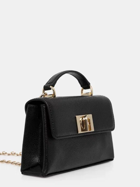 Furla torebka skórzana czarny