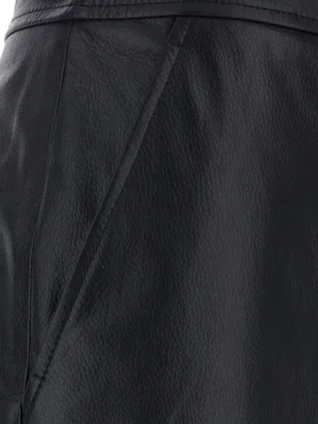Fustă din piele Max Mara negru