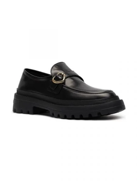 Love Moschino Bőr loafer cipők fekete