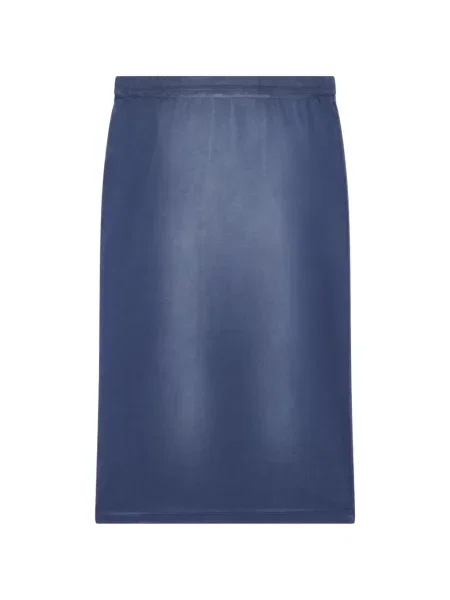 Fustă midi Acne Studios cu imagine cu cordon albastru