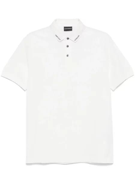 Polo Emporio Armani cu broderie alb