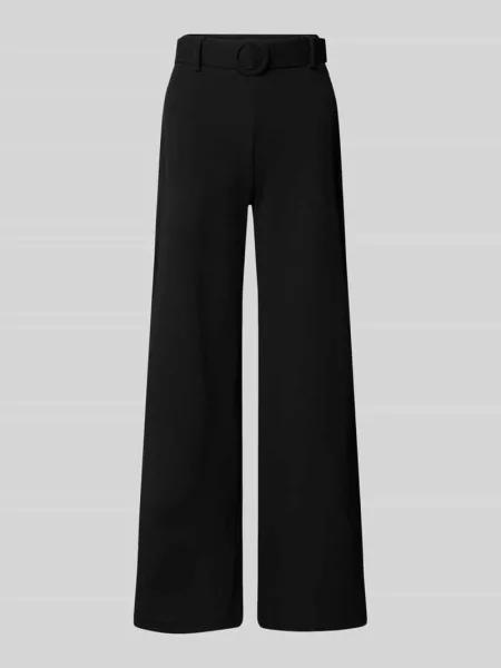 Spodnie materiałowe z i wpuszczanymi Zabaione czarne