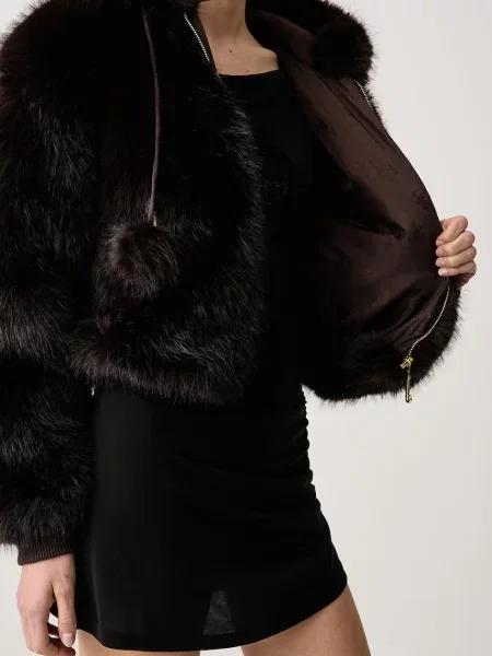 Juicy Couture демісезонна куртка HADI FUR HOODED
