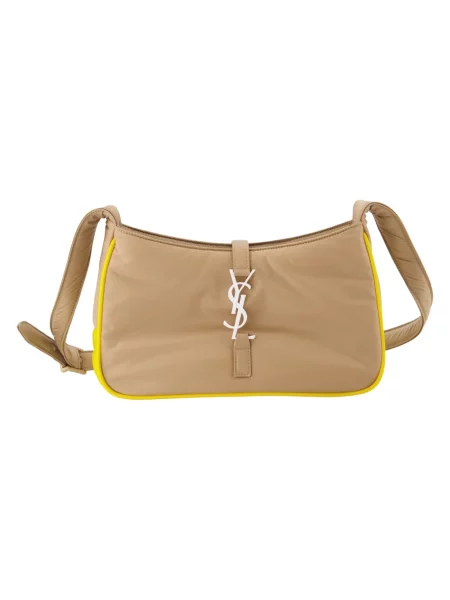Torba crossbody Saint Laurent skórzana beżowa