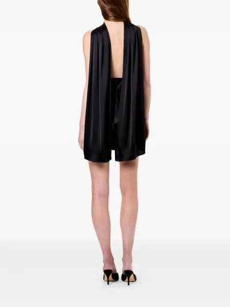 Rochie mini Nicholas cu gât halter de costum negru