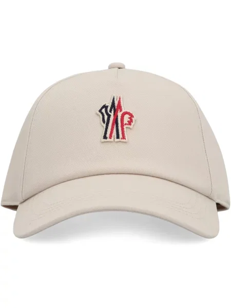 Czapka z daszkiem Moncler z logo beżowa