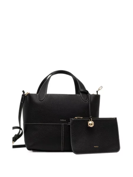 Geantă shopper Furla din piele negru