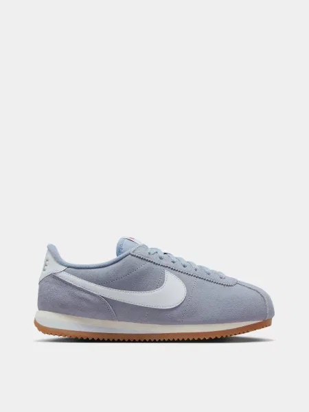 Кожаные повседневные кроссовки Nike Cortez серые