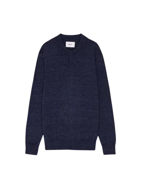 Sweter Nn07 wełniany niebieski