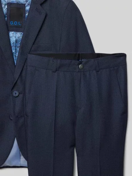 Garnitur o kroju regular fit z dodatkiem G.o.l. granatowy