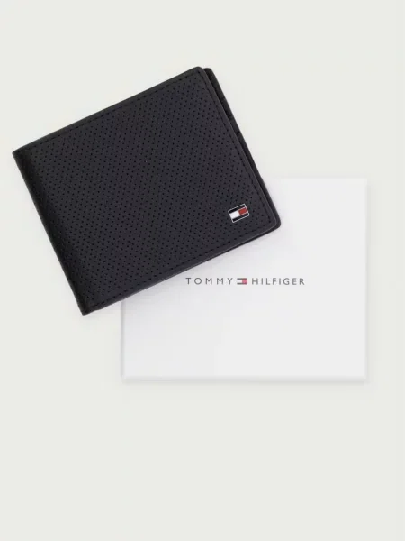 Tommy Hilfiger портфейл мъжки от кожа черно