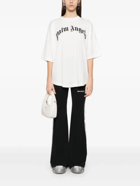 Tricou Palm Angels cu imagine alb