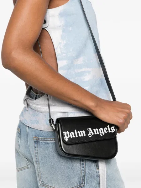 Geantă Palm Angels cu autograf negru