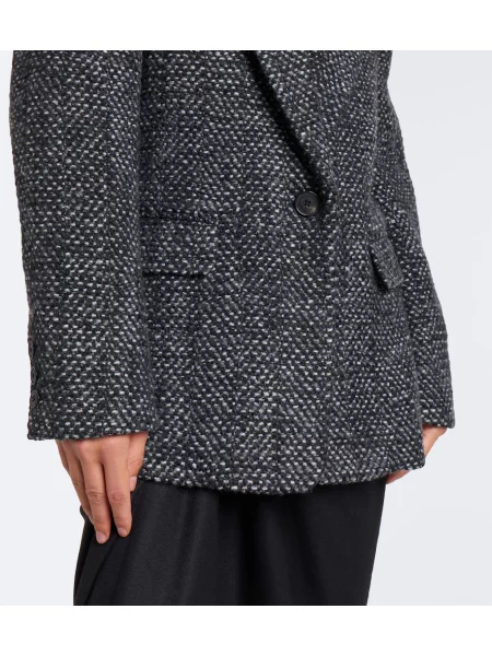 Geacă Marant Etoile cu model herringbone gri