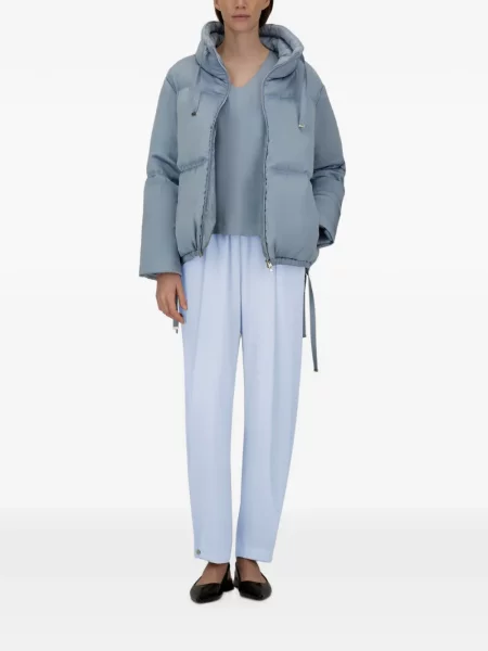 Pantaloni Herno din satin albastru