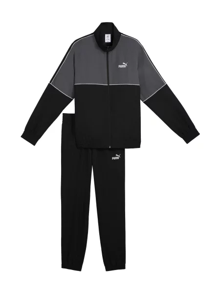 PUMA Costum de trening gri / negru alb