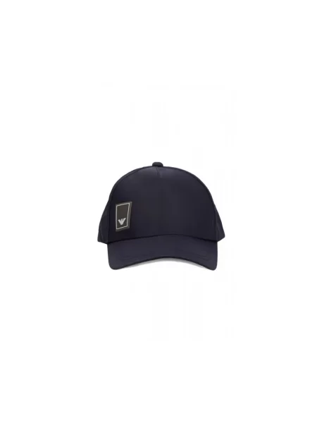 Czapka z daszkiem Emporio Armani z logo niebieska