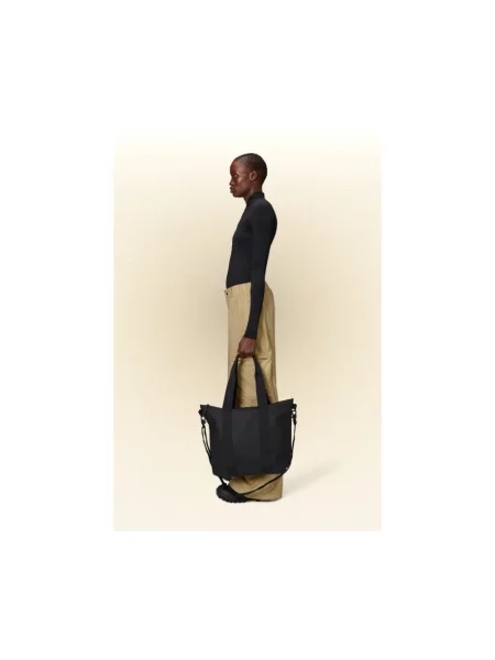 Rains Tote Bag Mini Black Unisex Plecaki i torby Rains Size: One size czarny