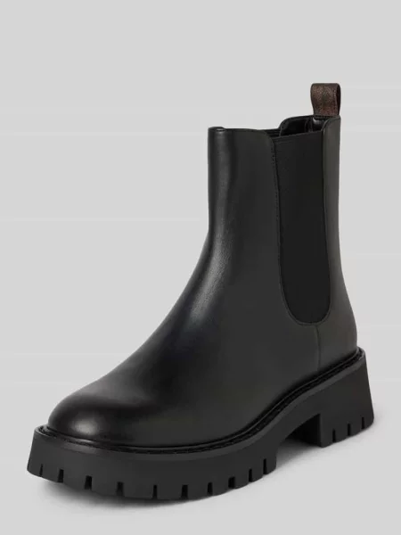 Botki Michael Michael Kors skórzane na platformie czarne