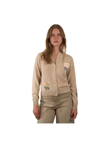 Dzianinowy sweter Max Mara beżowy