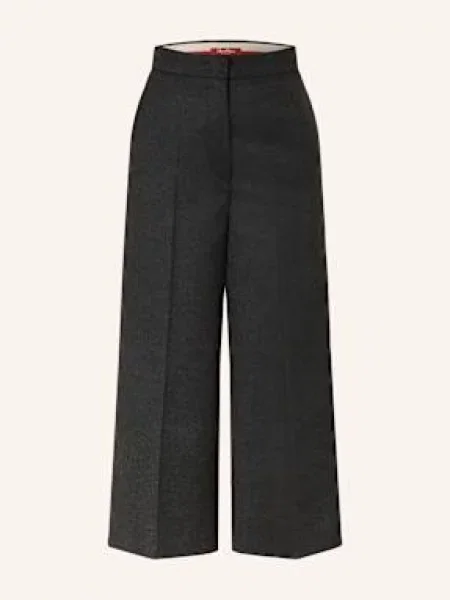 Max Mara Studio Spodnie Marlena Marengo Z Flaneli grau