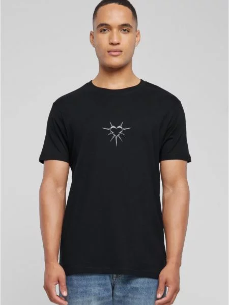 Majica Mister Tee z vzorcem srca črna