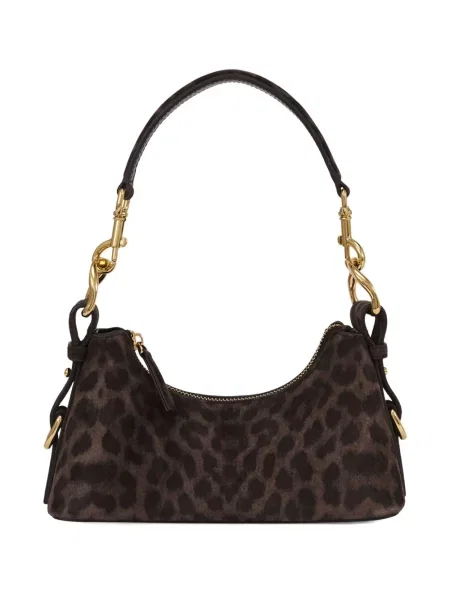 Geantă Potamy cu model leopard maro