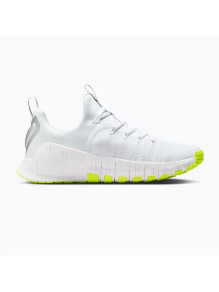 Дамски обувки за тренировка Nike Free Metcon 6 white/volt/metallic silver бяло