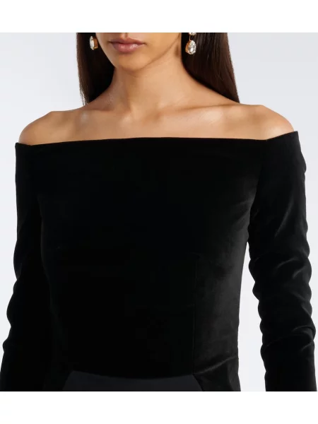 Rochie Safiyaa de catifea negru