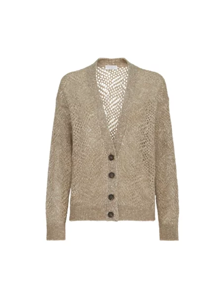 Sweter Brunello Cucinelli brązowy