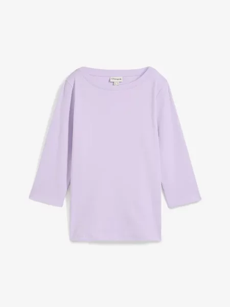 T-shirt z czystej grubej bawełny organicznej fioletowa
