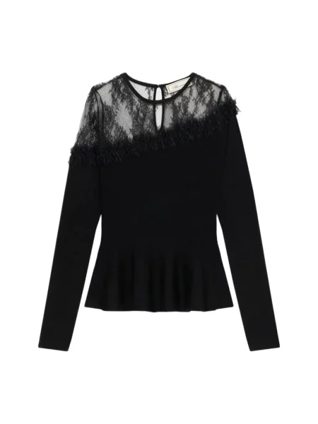 Top Blumarine wełniany czarny