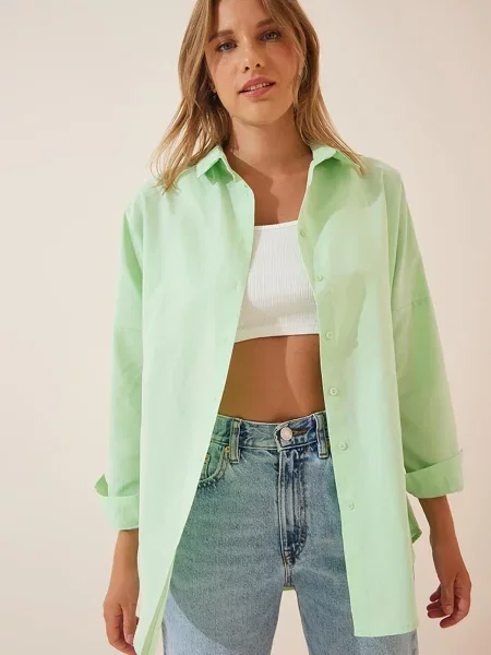 Happiness İstanbul Bluză deschis verde