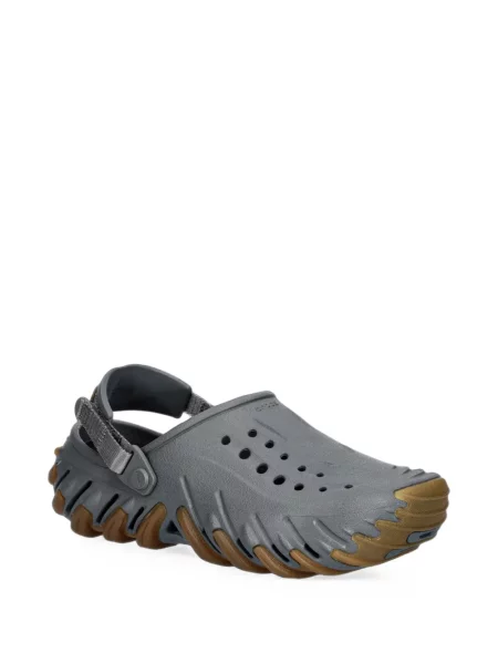 Papuci tip mules Crocs slingback gri