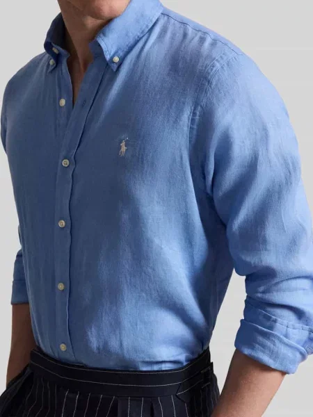 Koszula casualowa o kroju relaxed fit z czystego lnu Polo Ralph Lauren niebieska