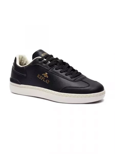 Replay De piele sneakers negru