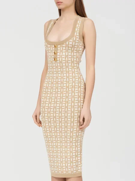 Платье Elisabetta Franchi бежевое