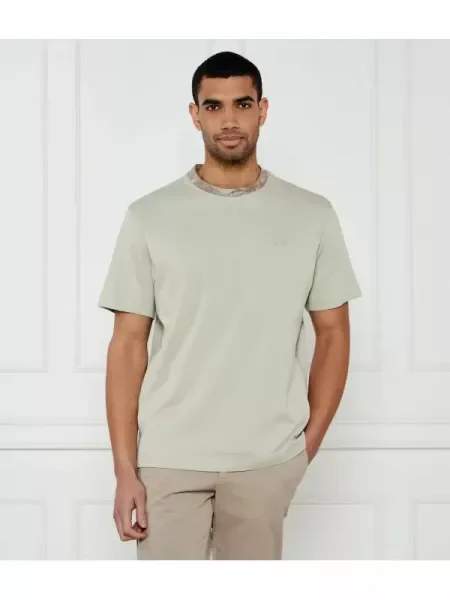 BOSS ORANGE Póló Te_JungleCollar | Relaxed fit bézs