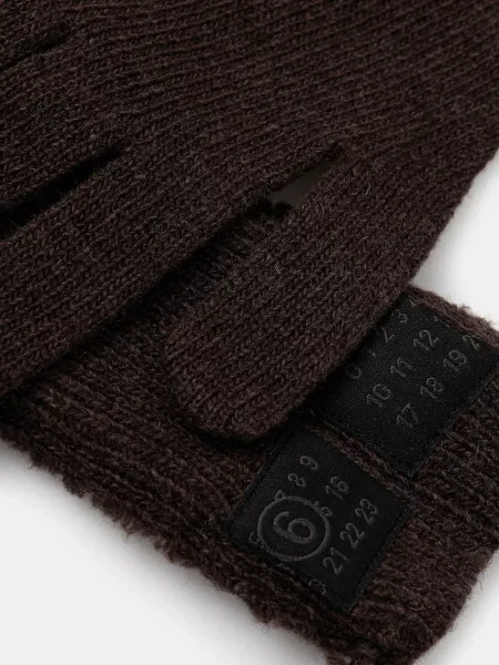 Рукавиці з додаванням вовни Maison Margiela коричневий