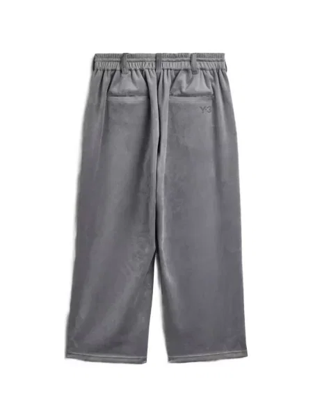 Pantaloni Y-3 de catifea cu cordon gri