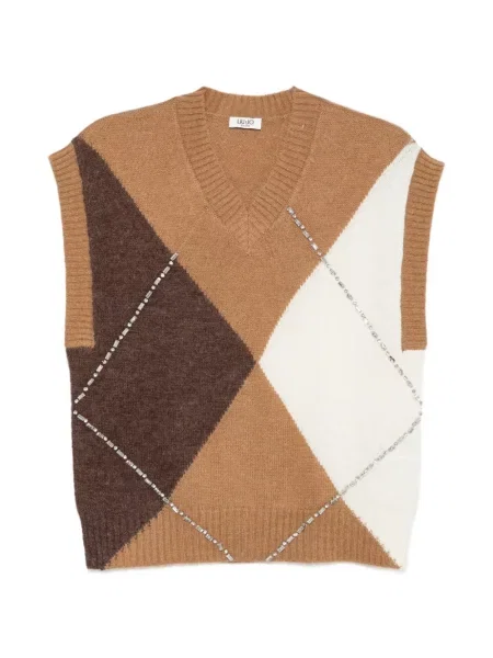 Vestă Liu Jo tricotate cu model argyle