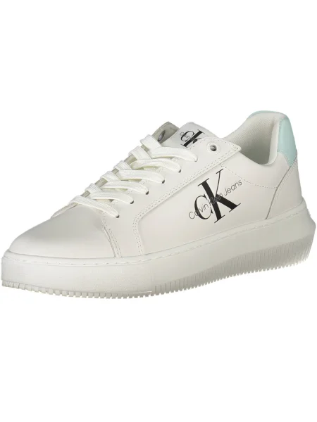 Usnjene kavbojke Calvin Klein bela